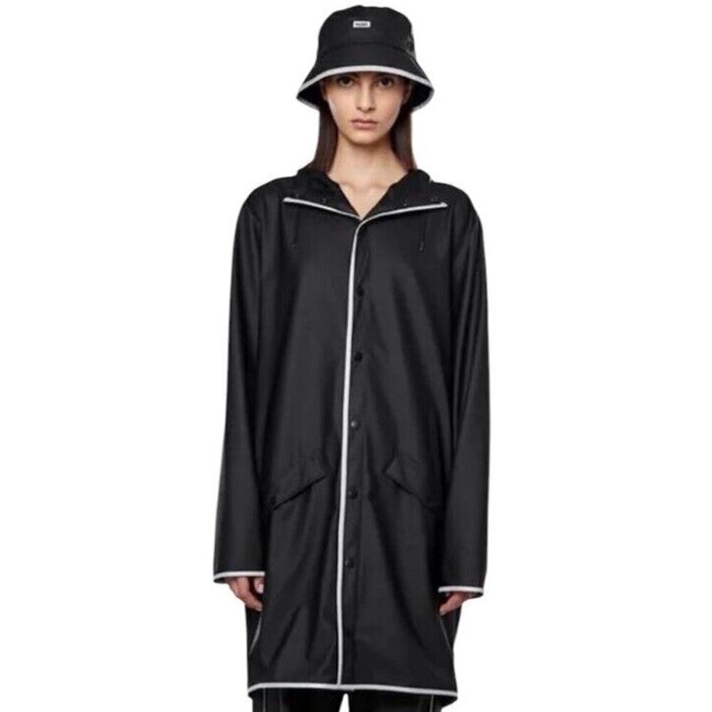 RAINS Long Jacket Black Medium